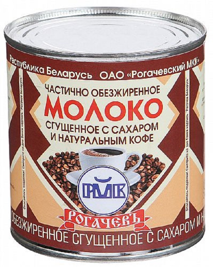 Фото Молочные консервы Молоко сгущенное с кофе 7%, Рогачевъ, 380 г